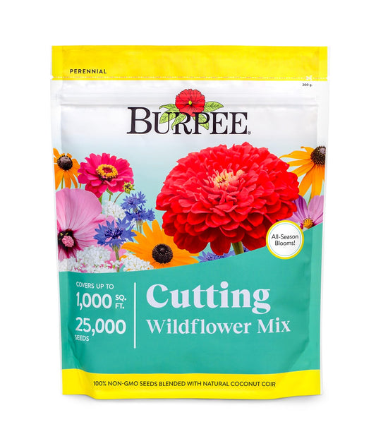 Burpee Wildflower 25,000 Bulk, 1 Bag, 18 Varieties of Non-GMO Flower Seeds Pollinator Garden, Pollinator Mix
