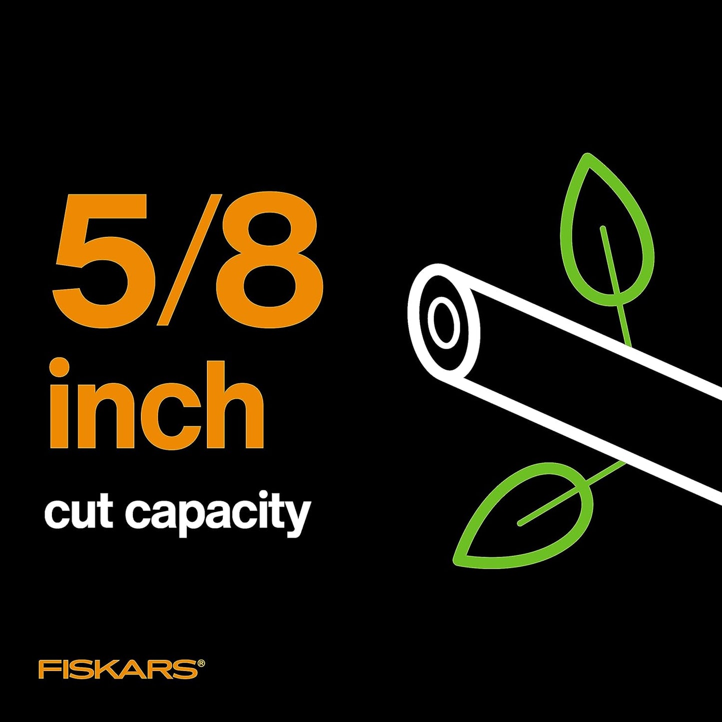 Fiskars Bypass Pruning Shears, 5/8-Inch Cut Capacity Garden Clippers, Gardening Scissors with Sharp, Rust Resistant Steel Blade