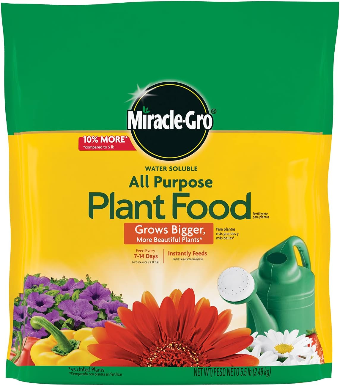 Miracle-Gro Water Soluble All Purpose Plant Food, Plant Fertilizer for Indoor or Outdoor Plants, Roses, Flowers, Houseplants, Vegetables and Trees, 10 lb.