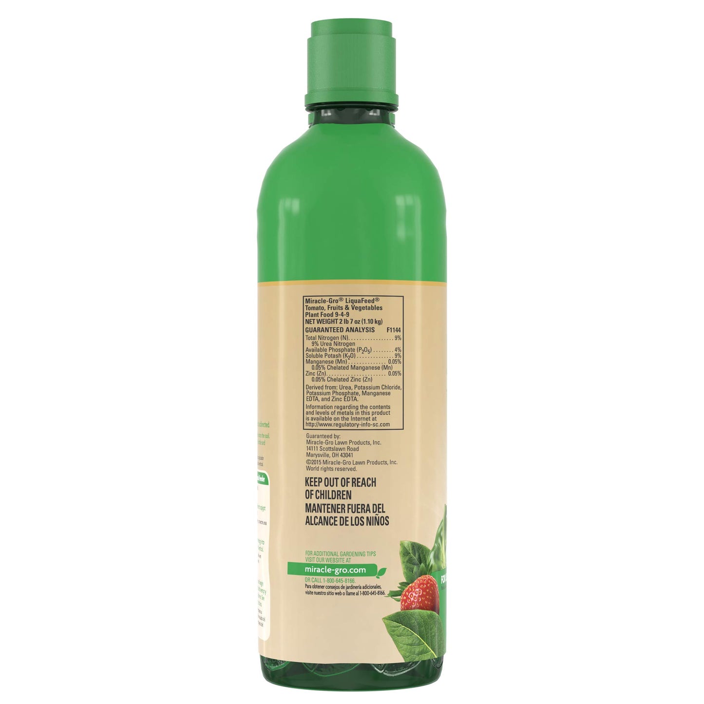 Miracle-Gro LiquaFeed Tomato, Fruits and Vegetables Plant Food, For In-Ground and Container Plants, 16 oz., 2-Pack