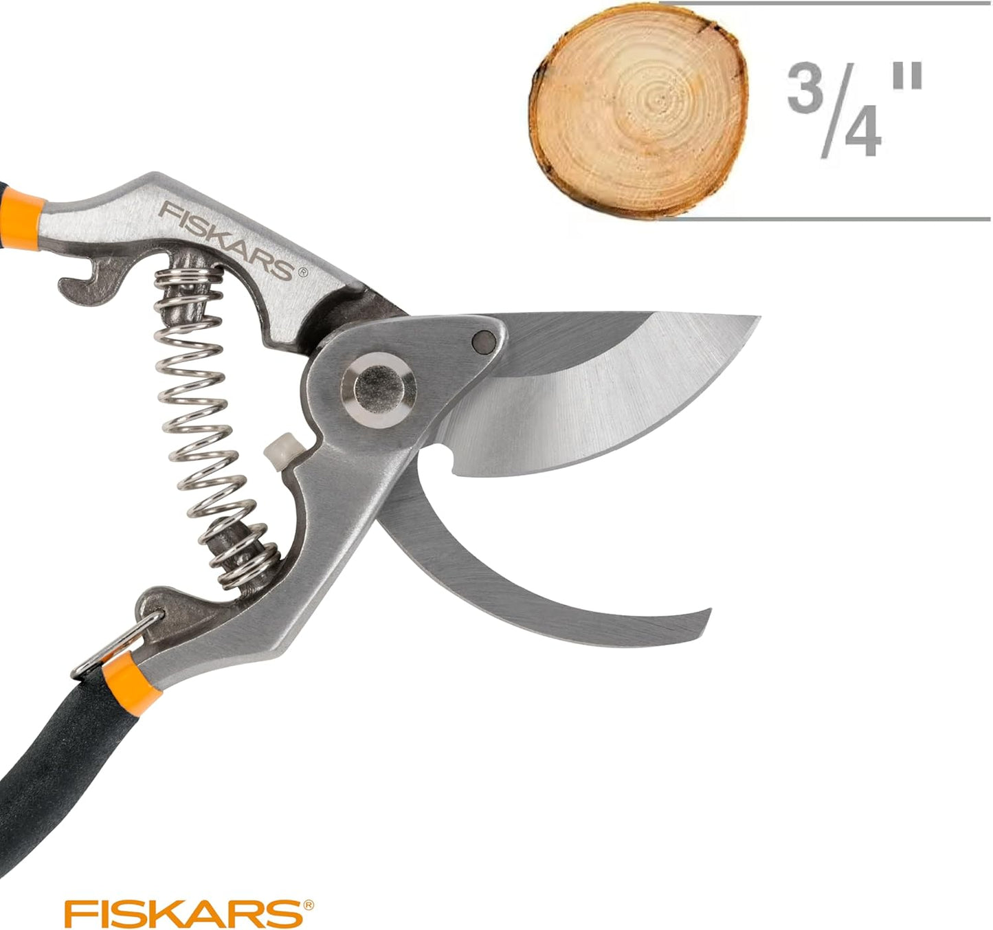 Fiskars Bypass Pruning Shears, 5/8-Inch Cut Capacity Garden Clippers, Gardening Scissors with Sharp, Rust Resistant Steel Blade
