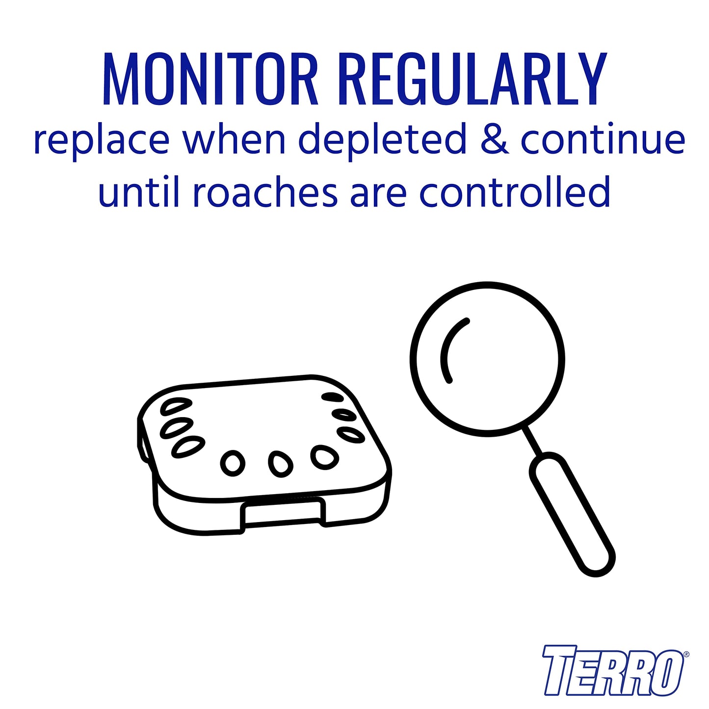 TERRO T500 Indoor Multi-Surface Roach Bait Stations - Indoor Cockroach Killer, 6 Bait Stations, Black