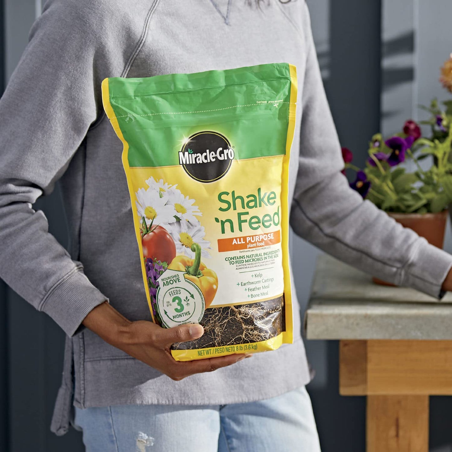 Miracle-Gro Shake 'N Feed All Purpose Plant Food, For In-Ground and Container Plants, Feeds for up to 3 Months, 4.5 lbs.