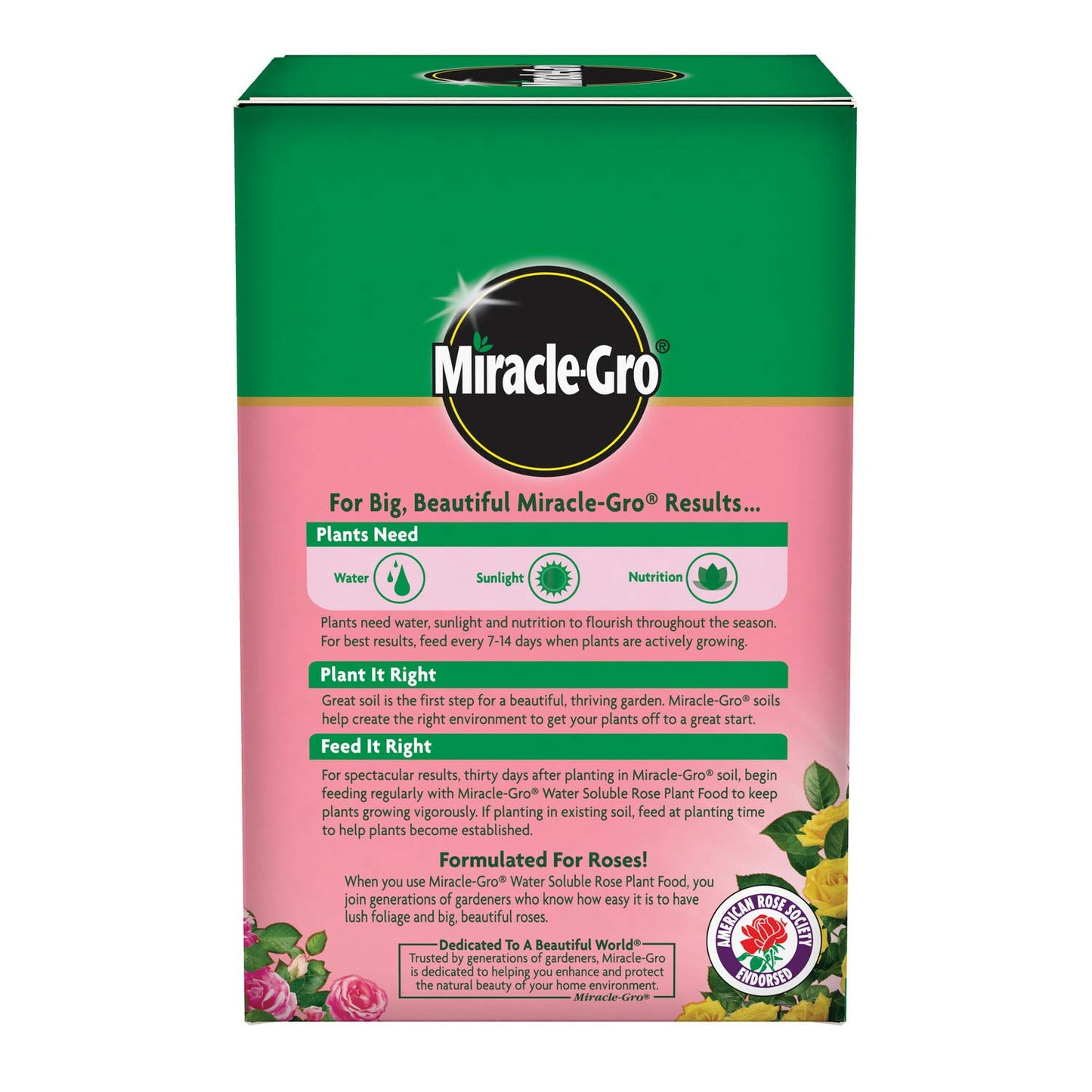 Miracle-Gro Water Soluble Rose Plant Food, 1.5 lb