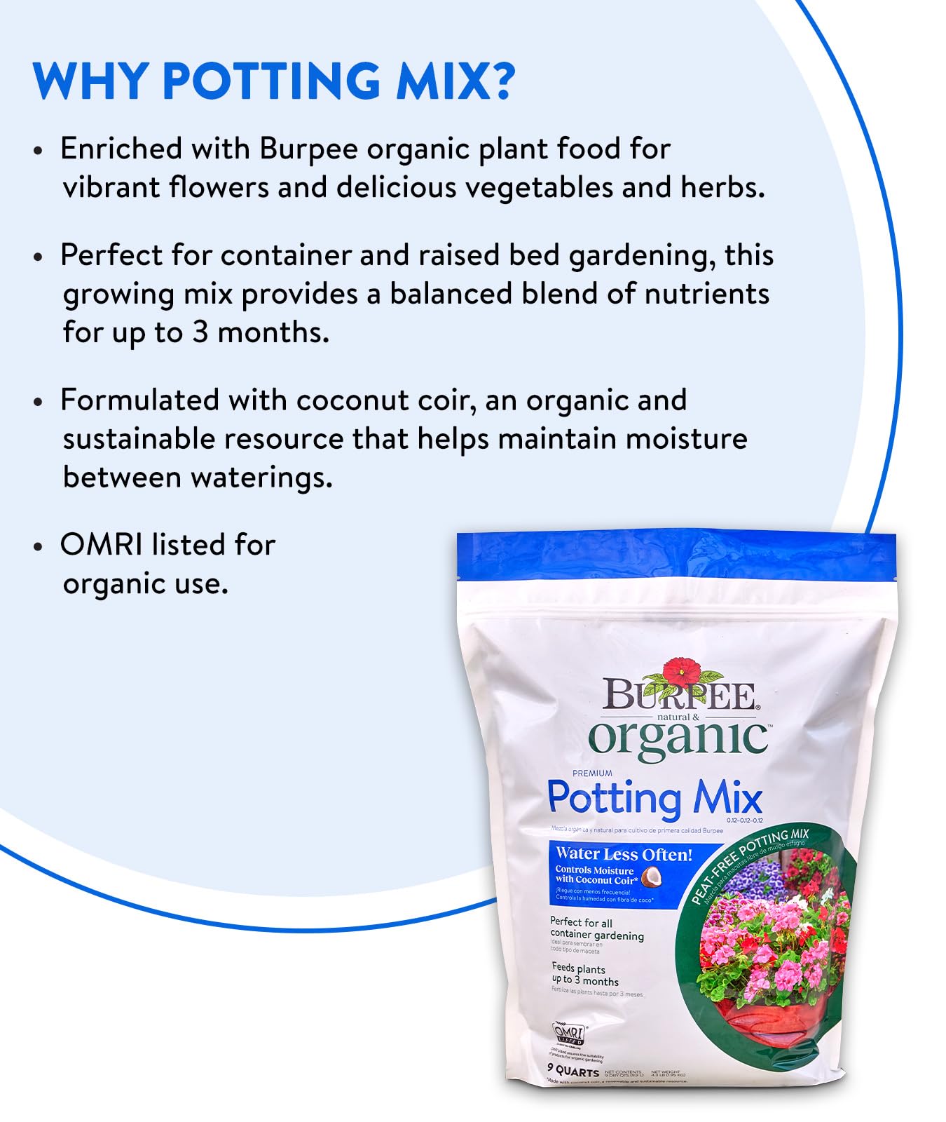 Burpee Natural & Organic Coconut Coir, 8 Quart, (1 Pack)