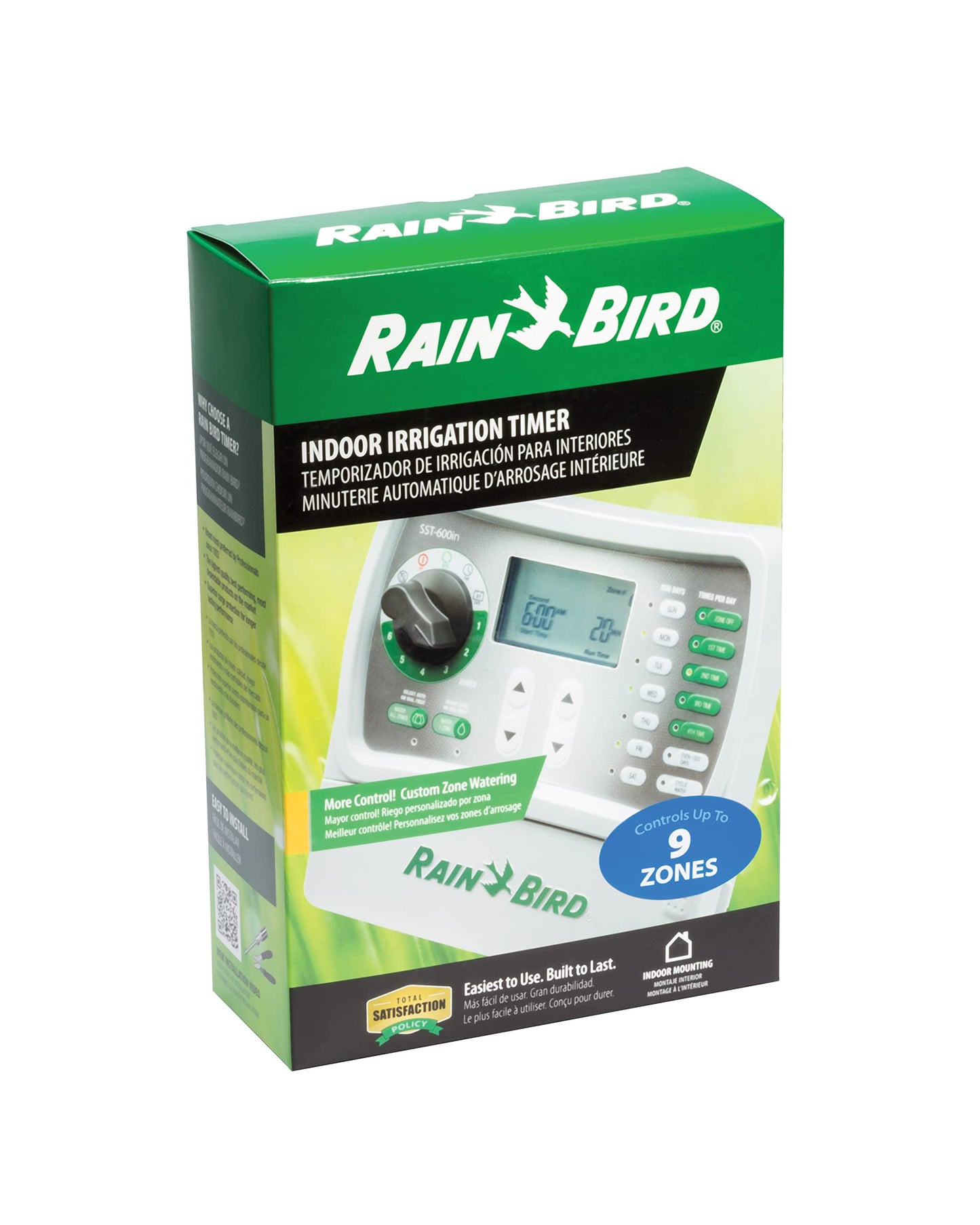 Rain Bird SST1200OUT Simple-to-Set Indoor/Outdoor Sprinkler/Irrigation Timer/Controller, 12-Zone/Station (this New/Improved Model Replaces SST1200O),Gray/Green