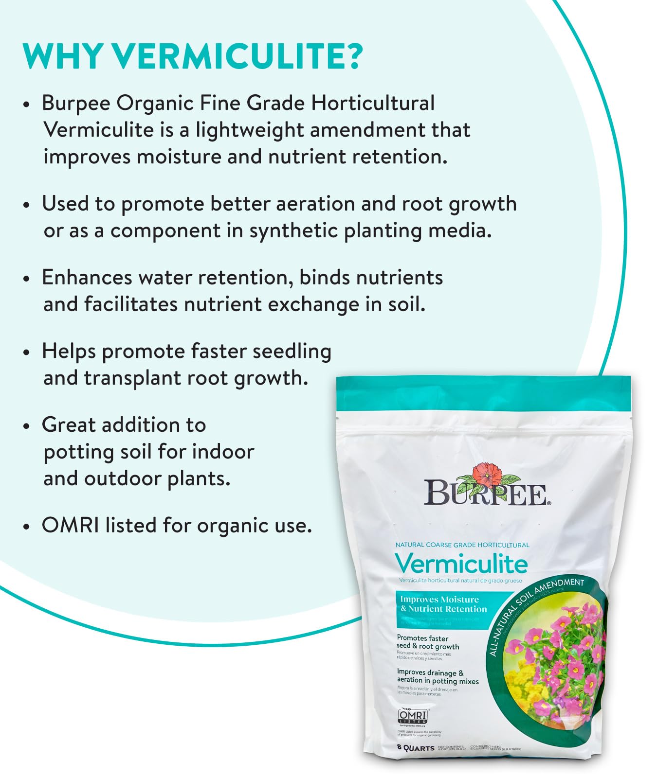 Burpee Natural & Organic Coconut Coir, 8 Quart, (1 Pack)