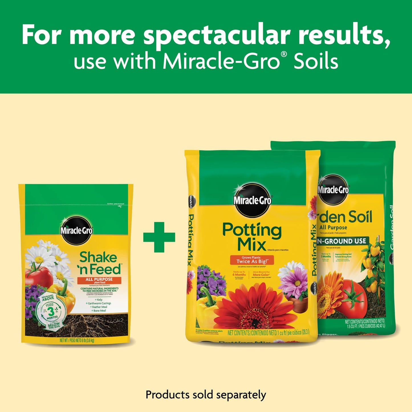 Miracle-Gro Shake 'N Feed All Purpose Plant Food, For In-Ground and Container Plants, Feeds for up to 3 Months, 4.5 lbs.
