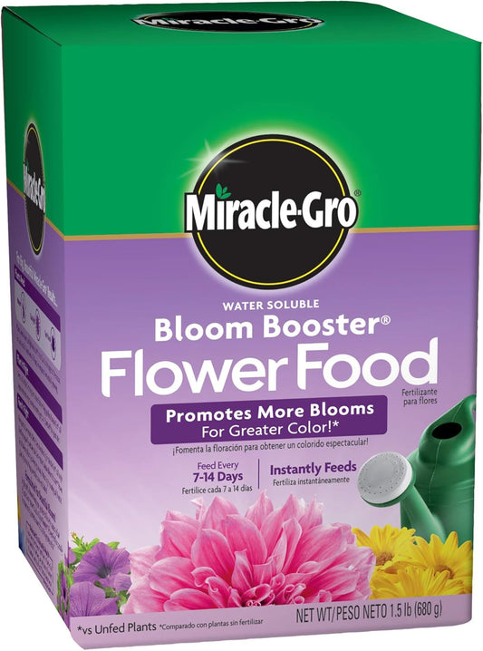 Miracle-Gro Water Soluble Bloom Booster Flower Food, Plant Food for Annual and Perennial Flowers, In-Ground and Container Plants, Roses, Hydrangeas, Hibiscus, 5.5 lb.