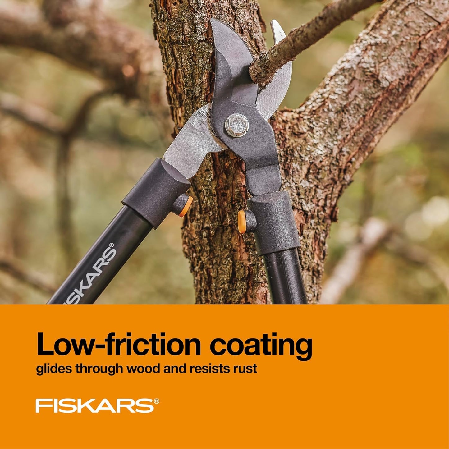 Fiskars 15-Inch PowerGear Loppers, Sharp Steel Blade Bush and Tree Trimmer, Cuts up to 1.25-Inch Diameter Branches, Rust Resistant and Lightweight Pruner, Yard Tools for Gardening
