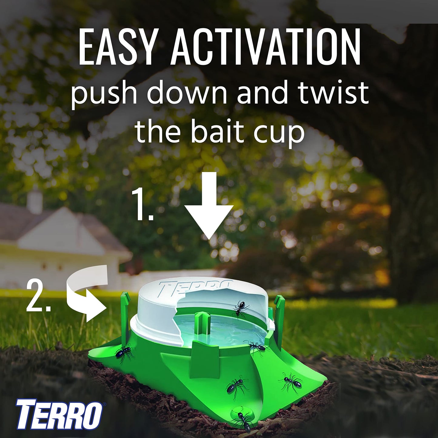 TERRO T1804-6 Outdoor Ready-to-Use Liquid Ant Bait Killer and Trap - Kills Common Household Ants - 4 Bait Stations
