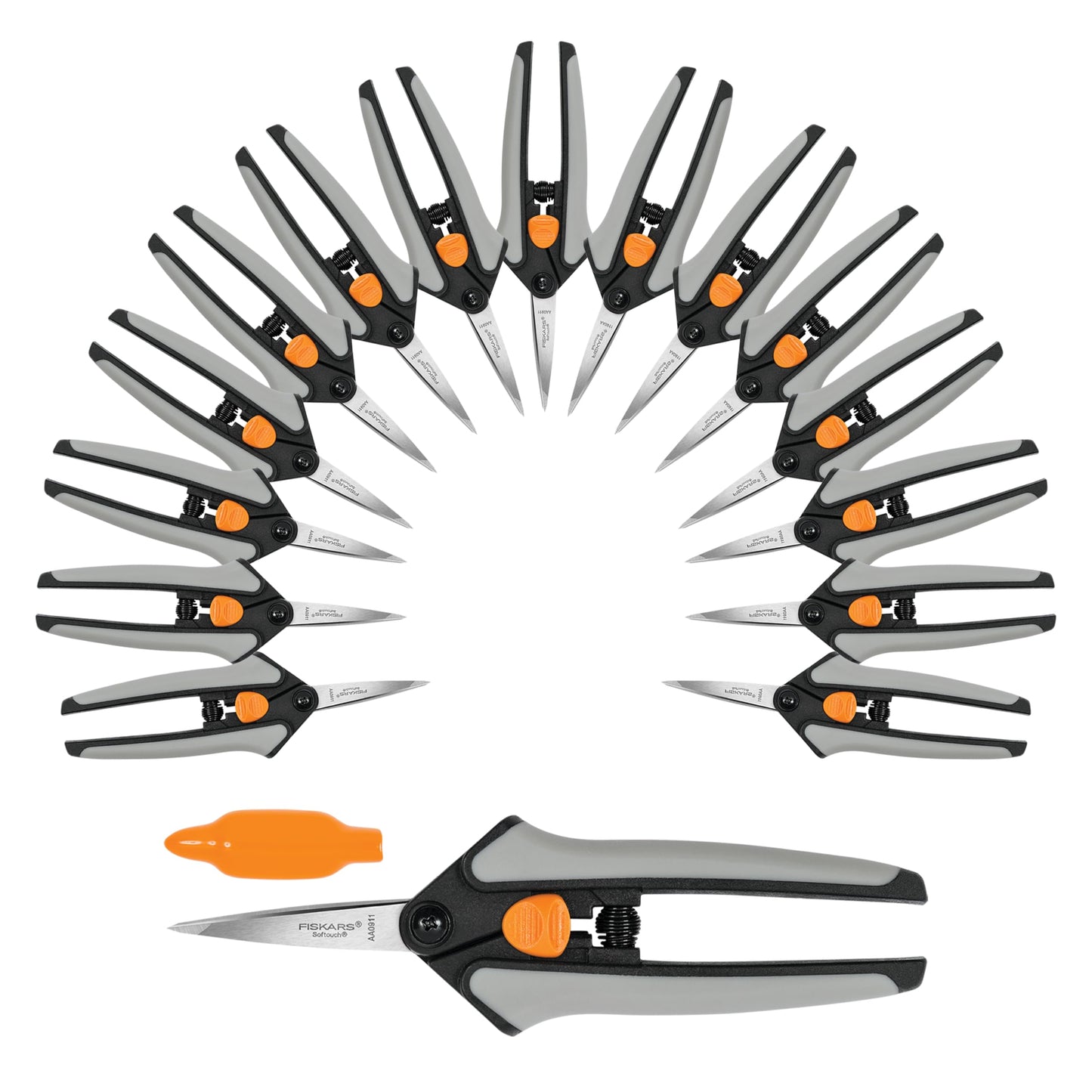 Fiskars 6" Pruning Scissors (2-Pack) for Flowers, Buds, Weeds and Small Plants, Garden Snips with Resin Resistant Nonstick Stainless Steel Blades, Gardening Trimmers with Comfortable Handle