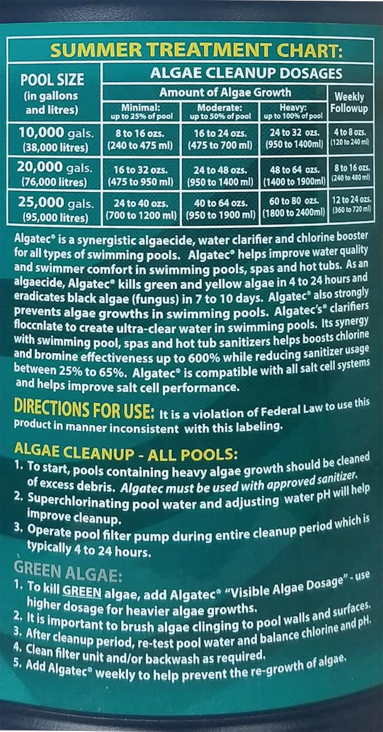 Algatec Super Algaecide-Clarifier (64 Fl Oz)