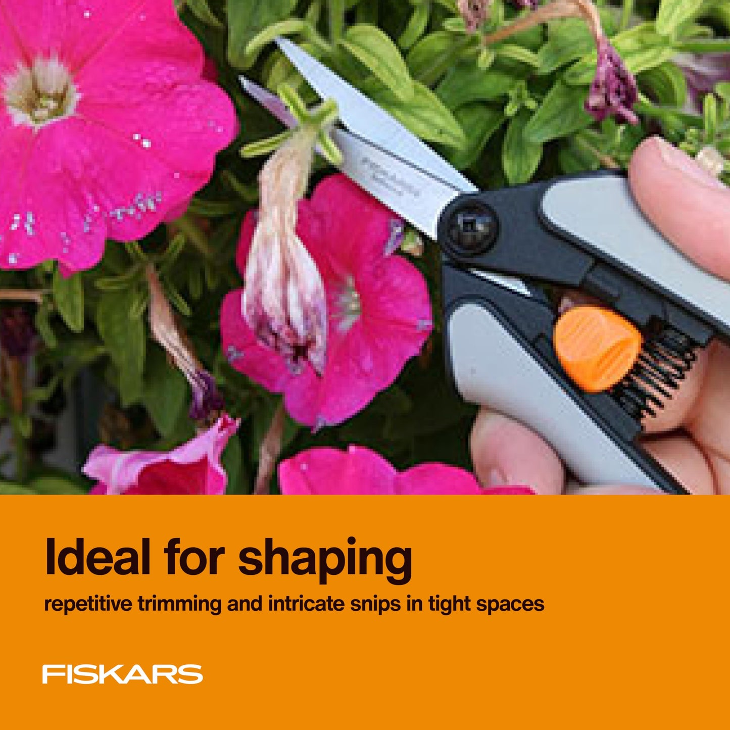 Fiskars 6" Pruning Scissors (2-Pack) for Flowers, Buds, Weeds and Small Plants, Garden Snips with Resin Resistant Nonstick Stainless Steel Blades, Gardening Trimmers with Comfortable Handle
