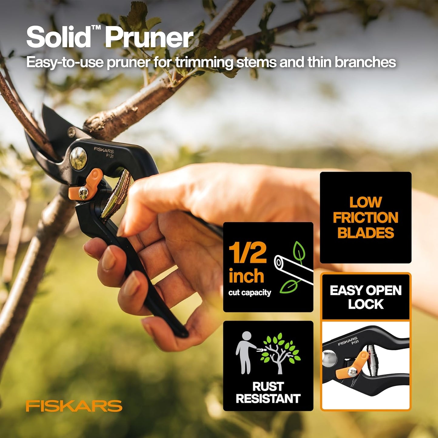 Fiskars 15-Inch PowerGear Loppers, Sharp Steel Blade Bush and Tree Trimmer, Cuts up to 1.25-Inch Diameter Branches, Rust Resistant and Lightweight Pruner, Yard Tools for Gardening