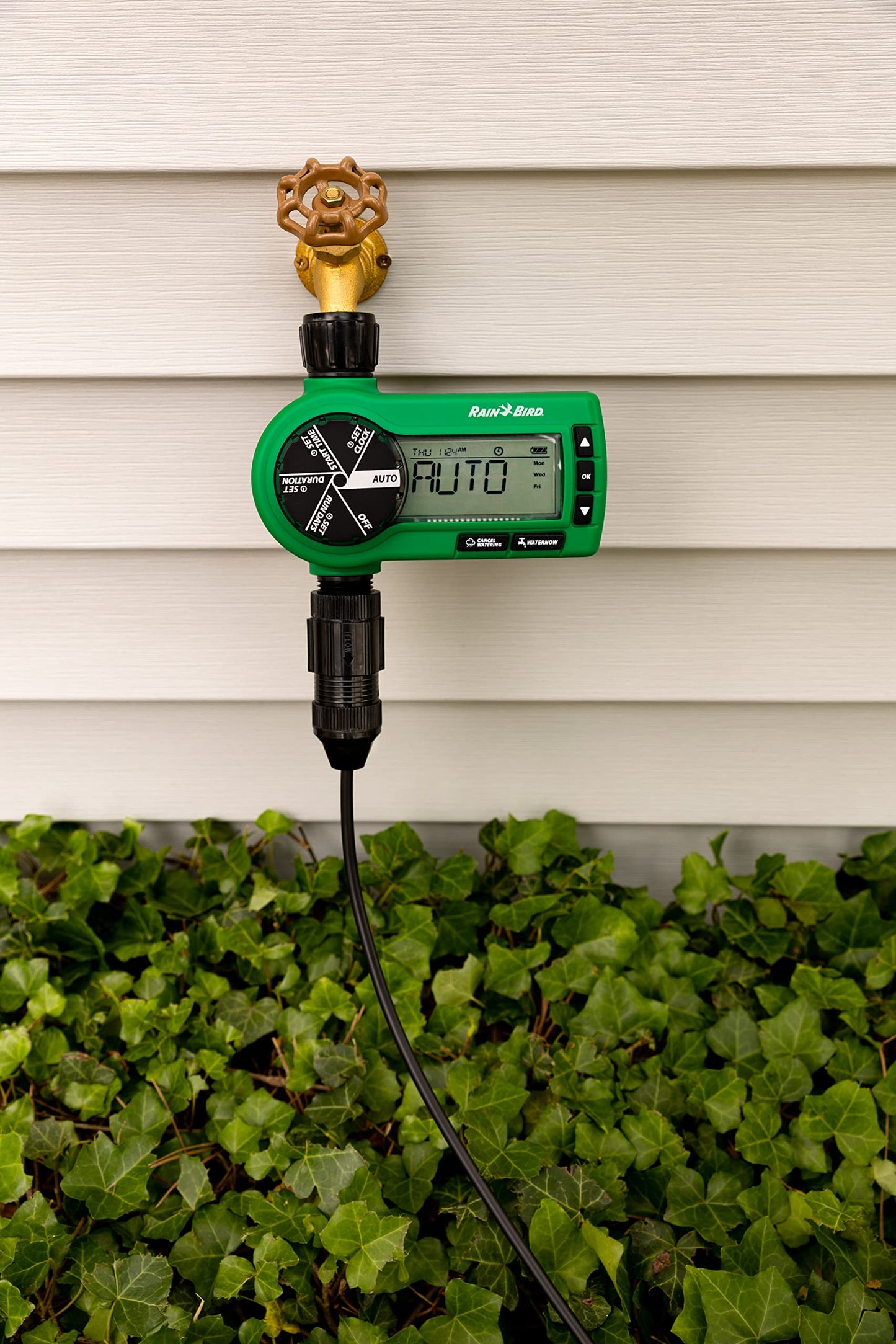 Rain Bird 1ZEHTMRP Premium Professional Grade Electronic Digital Hose End Timer/Controller, One Zone/Station, Battery Operated, Brass Inlet/Outlet