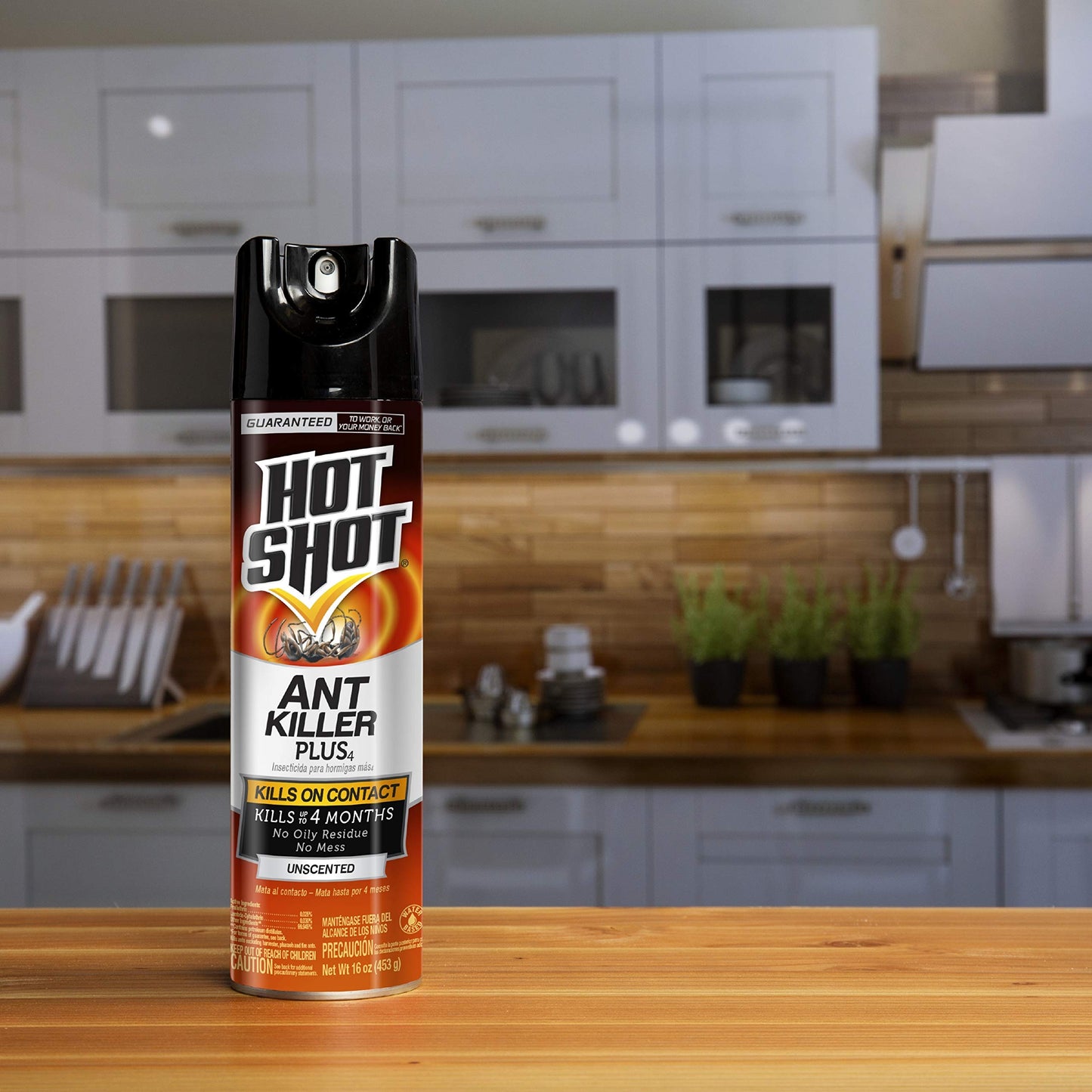 Hot Shot Ant, Roach & Spider Killer, Kills Roaches and Listed Ants On Contact, Indoor & Outdoor Use, (Unscented) 2 Pack, 17.5 Ounce