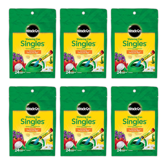 Miracle-Gro Watering Can Singles All Purpose Water Soluble Plant Food, For Flowers, Vegetables, Houseplants, Trees, Indoor and Outdoor Plants, 24 Packets