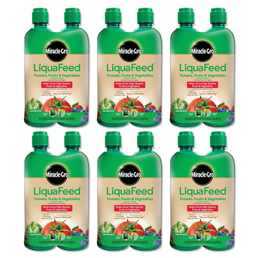 Miracle-Gro LiquaFeed Tomato, Fruits and Vegetables Plant Food, For In-Ground and Container Plants, 16 oz., 2-Pack