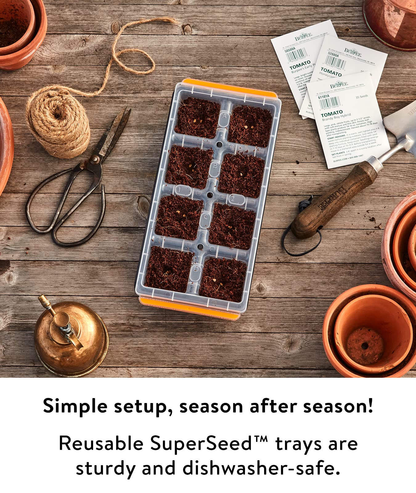 Burpee SuperSeed Seed Starting Tray | 36 Cell Reusable Seed Starter Tray | for Starting Vegetable, Flower & Herb Seeds | Indoor Grow Kit for Plant Seedlings | for Germination Success