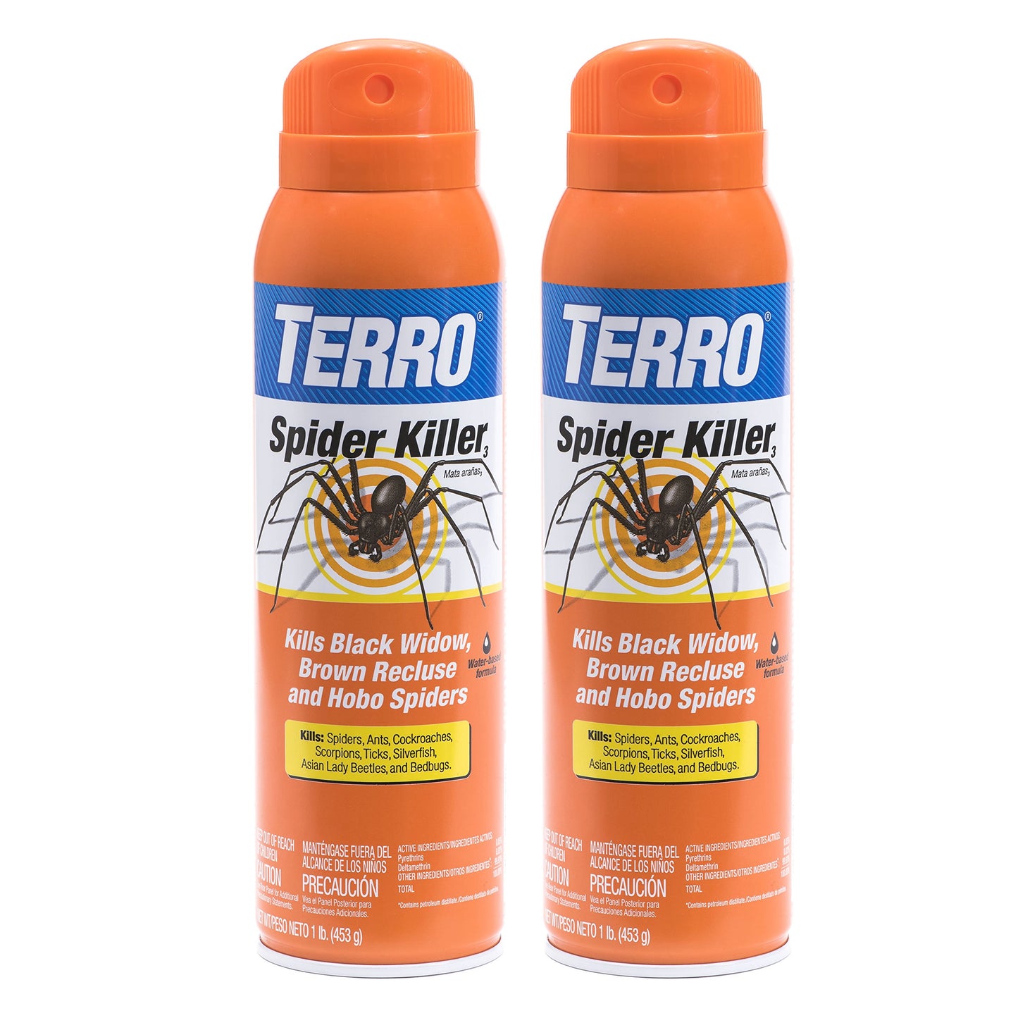 TERRO T2302 Spider, Ant, Roach, and Other Insects Killer Aerosol Spray – 2 Pack