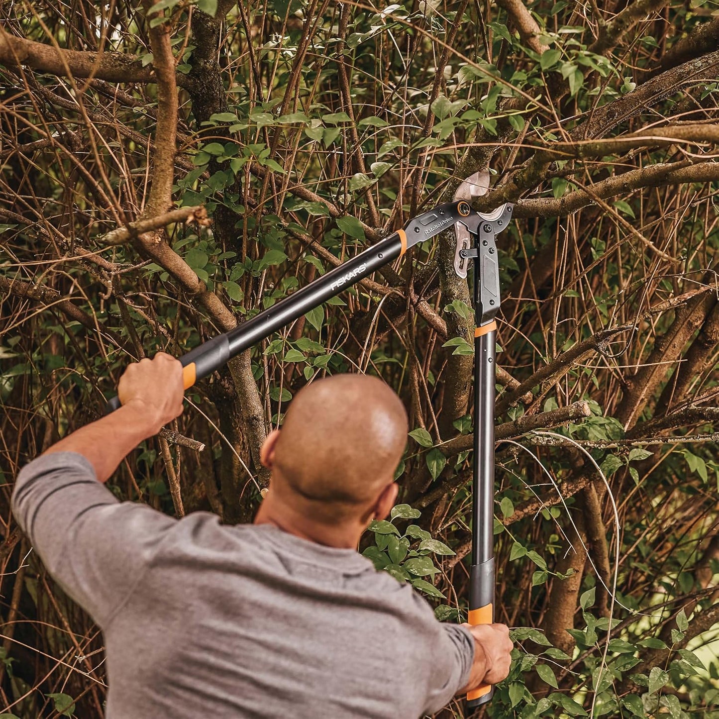 Fiskars 15-Inch PowerGear Loppers, Sharp Steel Blade Bush and Tree Trimmer, Cuts up to 1.25-Inch Diameter Branches, Rust Resistant and Lightweight Pruner, Yard Tools for Gardening